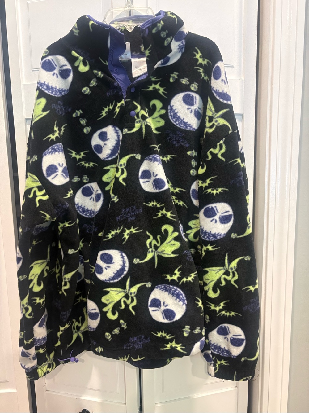 Disney The Nightmare Before Christmas Black and Purple Fleece